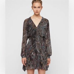 Allsaints Nichola scarf dress sz large